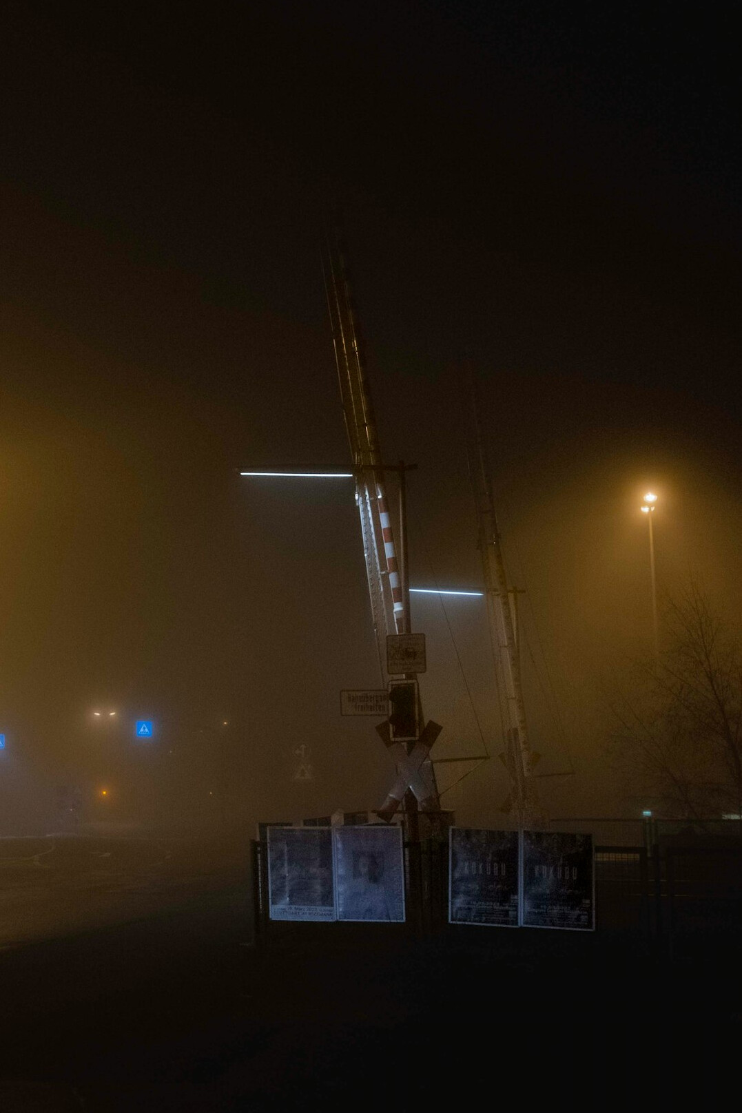 foggy night street